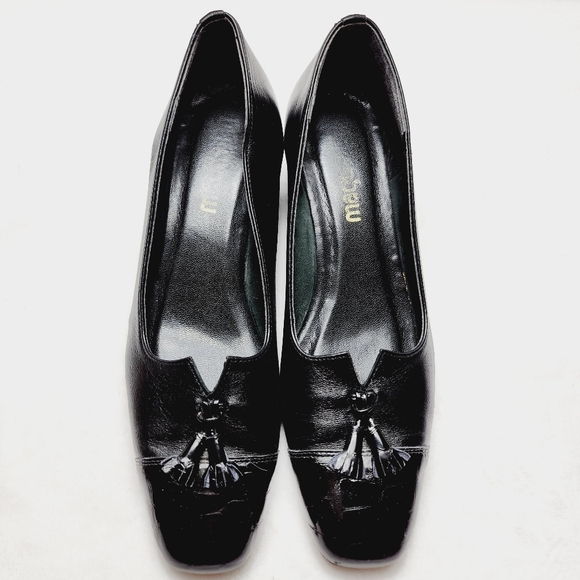 2 X CALIFORNIA MAGDESIANS leather Tassel pumps, black and bronze - Picture 2 of 16